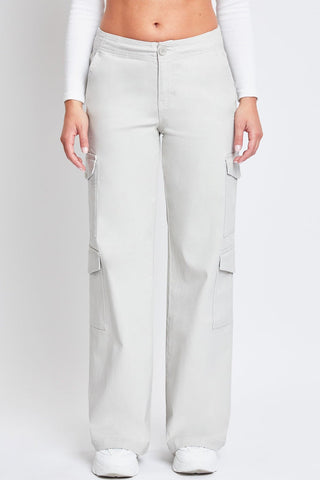 Pants Women's High Rise Double Pocket Wide Leg Cargo Pants