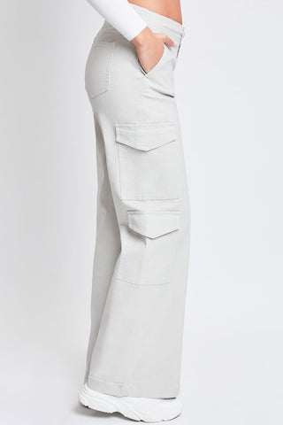 Pants Women's High Rise Double Pocket Wide Leg Cargo Pants