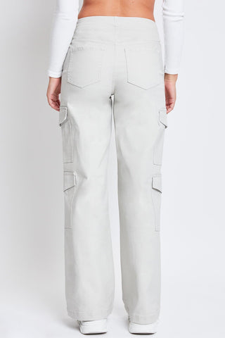 Pants Women's High Rise Double Pocket Wide Leg Cargo Pants