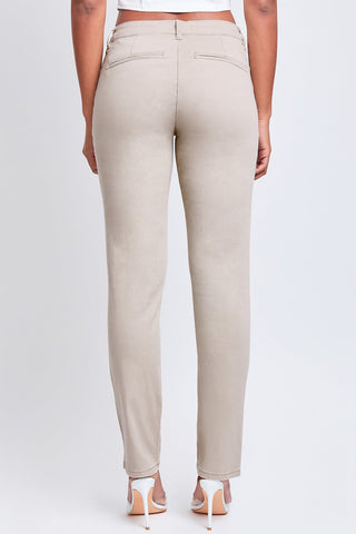 Women's Slim Mid Rise Straight  Twill Pant