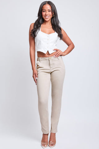 Women's Slim Mid Rise Straight  Twill Pant
