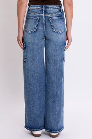 Pants Women's Skater Cargo Wide Leg Jeans Denim