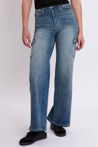 Pants Women's Skater Cargo Wide Leg Jeans Denim