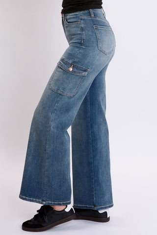 Pants Women's Skater Cargo Wide Leg Jeans Denim