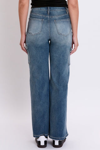 Pants Women's Skater Cargo Wide Leg Jeans Denim