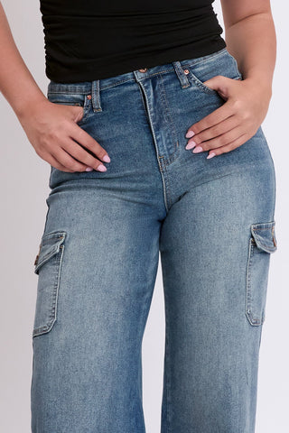 Pants Women's Skater Cargo Wide Leg Jeans Denim