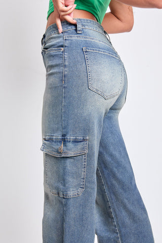 Pants Women's High Rise Wide Leg Skater Cargo Jeans