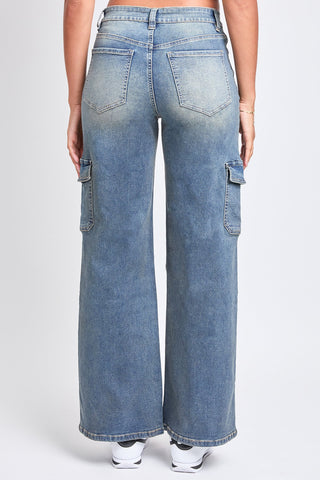 Pants Women's High Rise Wide Leg Skater Cargo Jeans