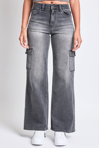 Pants Women's High Rise Wide Leg Skater Cargo Jeans