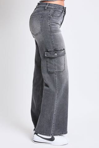 Pants Women's High Rise Wide Leg Skater Cargo Jeans