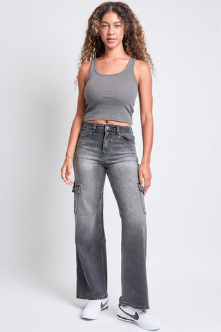 Pants Women's High Rise Wide Leg Skater Cargo Jeans