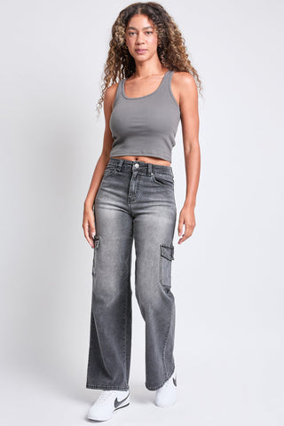 Pants Women's High Rise Wide Leg Skater Cargo Jeans