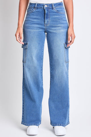 Pants Women's High Rise Wide Leg Skater Cargo Jeans
