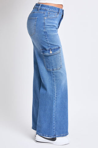 Pants Women's High Rise Wide Leg Skater Cargo Jeans