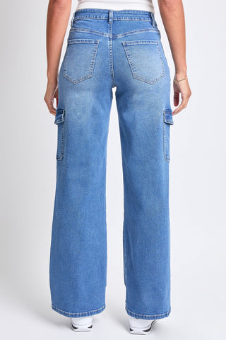 Pants Women's High Rise Wide Leg Skater Cargo Jeans