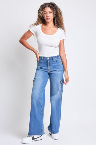 Pants Women's High Rise Wide Leg Skater Cargo Jeans