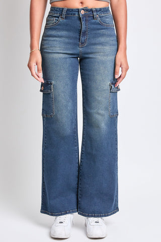 Pants Women's High Rise Wide Leg Skater Cargo Jeans
