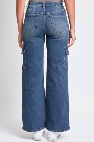 Pants Women's High Rise Wide Leg Skater Cargo Jeans