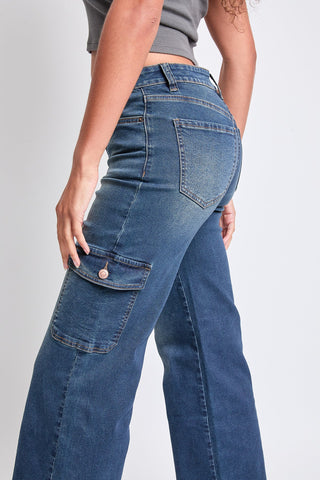 Pants Women's High Rise Wide Leg Skater Cargo Jeans