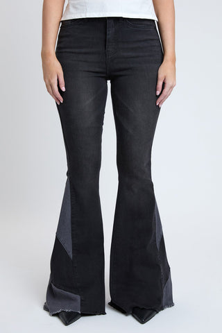 Pants Women's Sustainable Block Panel Flare Jeans
