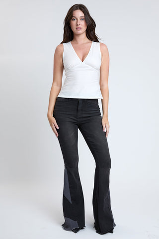 Pants Women's Sustainable Block Panel Flare Jeans