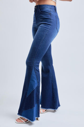 Pants Women's Sustainable Block Panel Flare Jeans