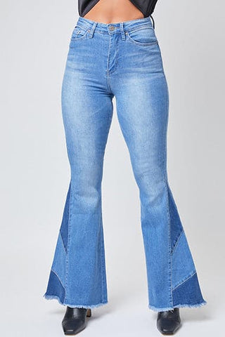 Pants Women's Sustainable Block Panel Flare Jeans