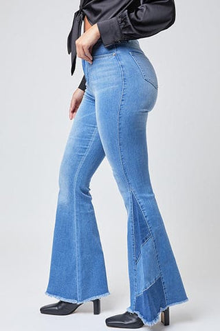 Pants Women's Sustainable Block Panel Flare Jeans