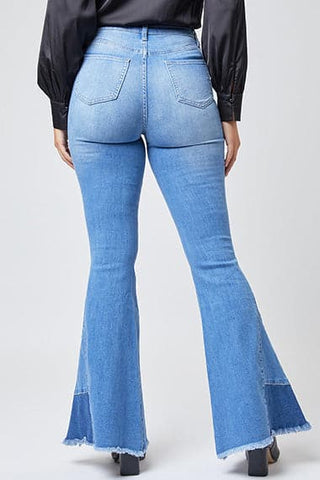 Pants Women's Sustainable Block Panel Flare Jeans