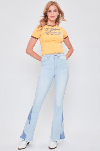 Pants Women's Sustainable Block Panel Flare Jeans