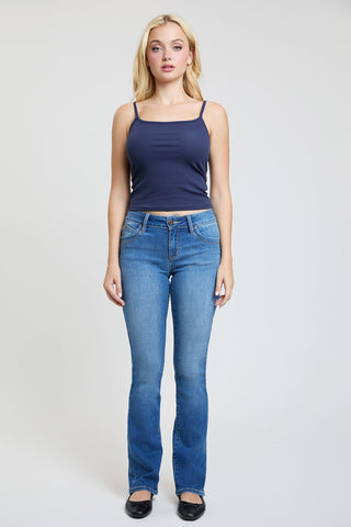 Pants Women's Luxe Mid Rise WannaBettaButt Bootcut Jeans