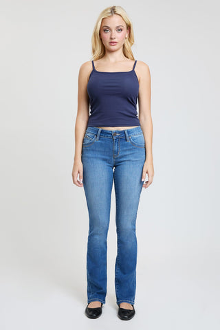 Pants Women's Luxe Mid Rise WannaBettaButt Bootcut Jeans
