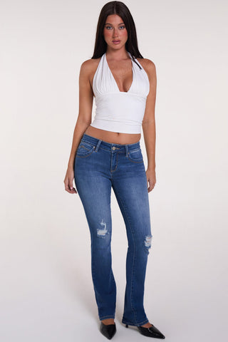 Pants Women's Luxe Mid Rise WannaBettaButt Bootcut Jeans