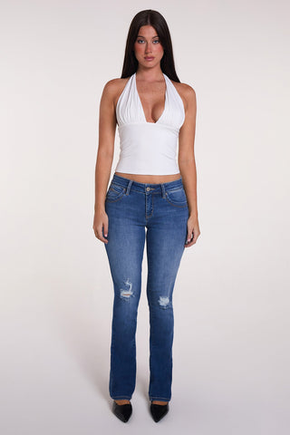 Pants Women's Luxe Mid Rise WannaBettaButt Bootcut Jeans
