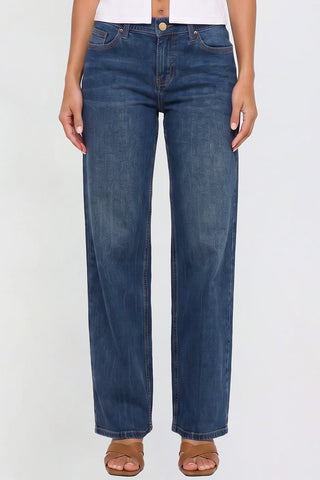 Women's Britney Buttefly Pocket Wide Leg Jeans