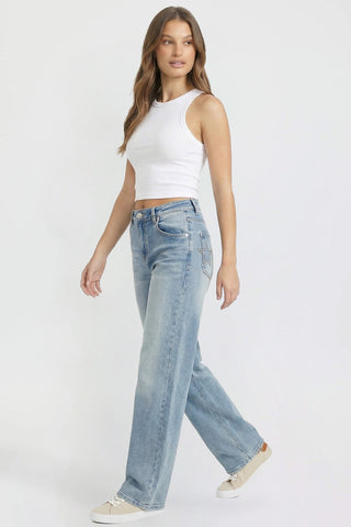 Women's Britney Star Pocket Wide Leg Jeans
