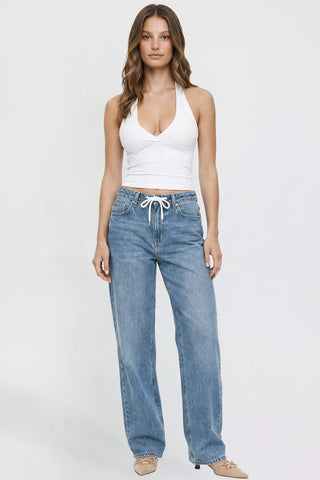 Women's Luxe Tie Front Jeans