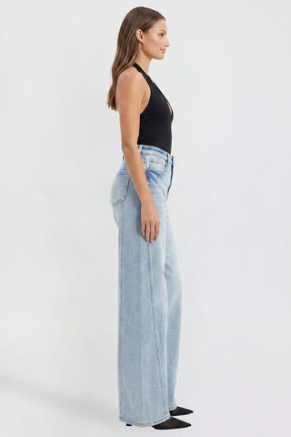 Women's Wide Leg Jeans with Seam Detail