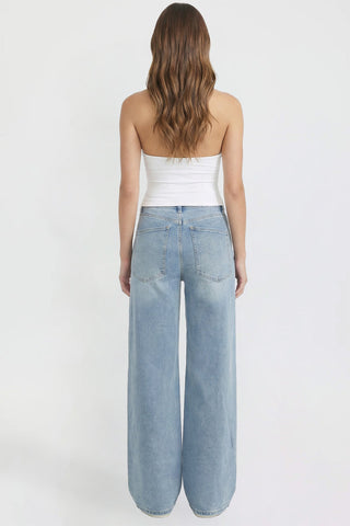 Women's Joey Super Wide Leg Jeans with Butterfly Chain