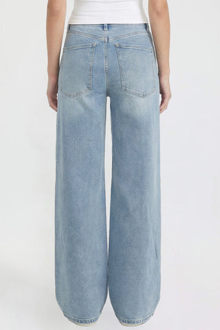 Women's Joey Super Wide Leg Jeans with Butterfly Chain