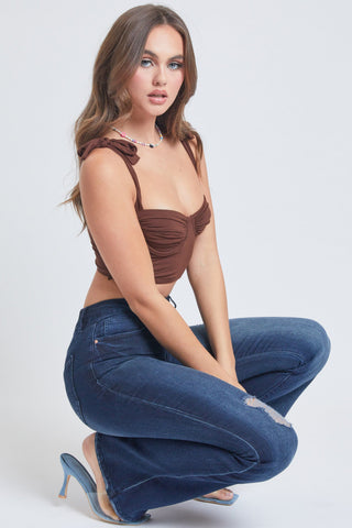 Women's Flare Essential Distressed Jeans-Distressed