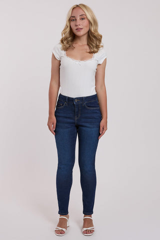 Women's Petite Sustainable High Rise Skinny Jeans