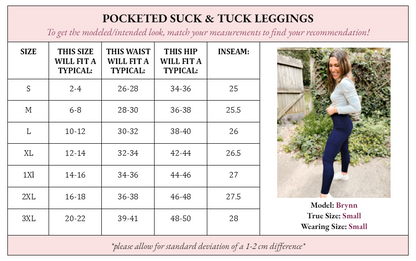 PRE - ORDER Palmer Pocketed Suck &amp; Tuck Leggings - 5/27 - Girl Code Couture