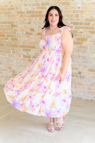 Dresses Pastel Petals Floral Midi Dress