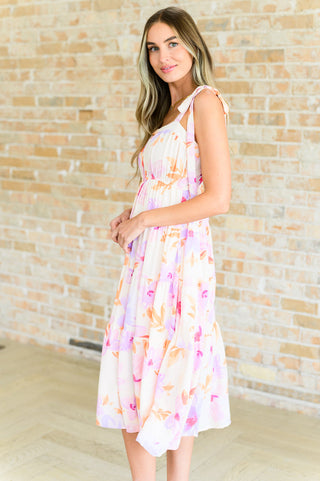 Dresses Pastel Petals Floral Midi Dress