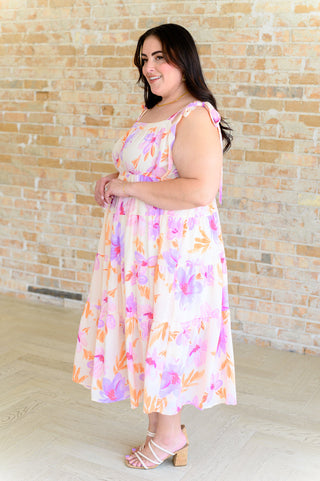 Dresses Pastel Petals Floral Midi Dress