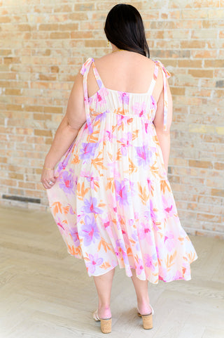 Dresses Pastel Petals Floral Midi Dress