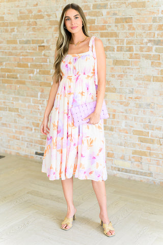 Dresses Pastel Petals Floral Midi Dress