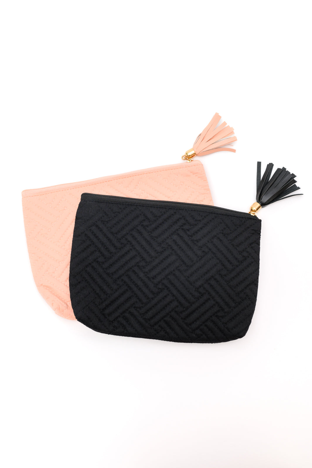 Accessories Quilted Travel Zip Pouch in Pink