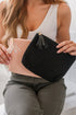 Accessories Quilted Travel Zip Pouch in Black